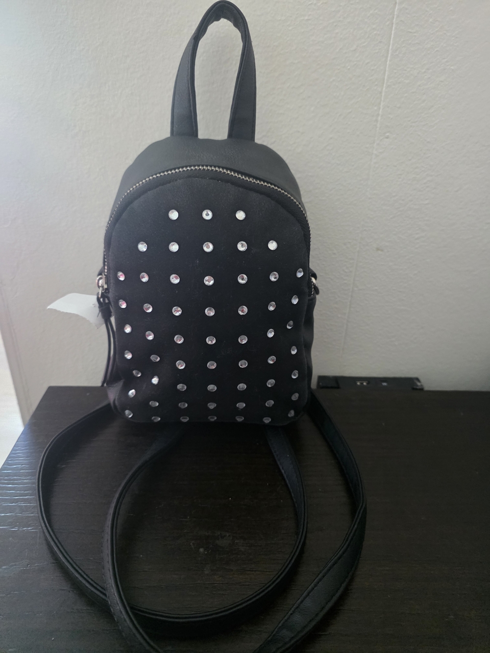 Black Studded Mini Backpack - Unbranded
